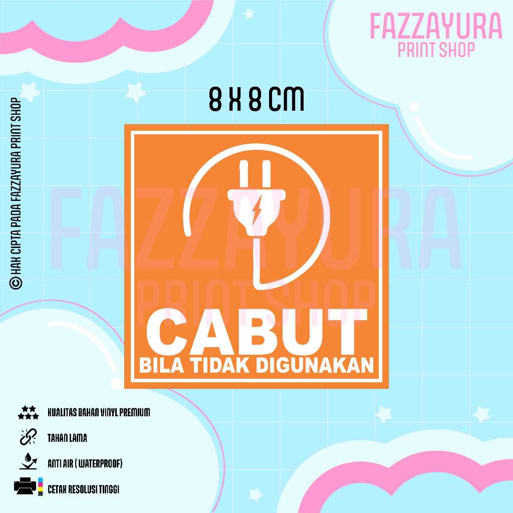 

STICKER CABUT SAKLAR BILA TIDAK DIGUNAKAN 8 X 8 CM