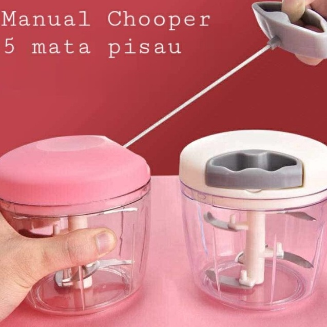 Terbaik Manual Speedy Chopper 5 Pisau  Blender Tarik Manual 5 Pisau Chopper 5 Mata Pisau Blender