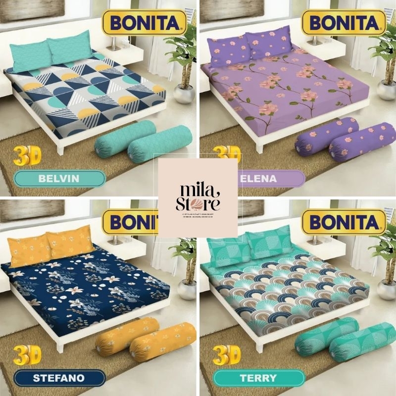 Sprei Bonita Disperse; QUEEN B2 ukuran 160x200, KING B4 ukuran 180x200 , dijamin tidak luntur