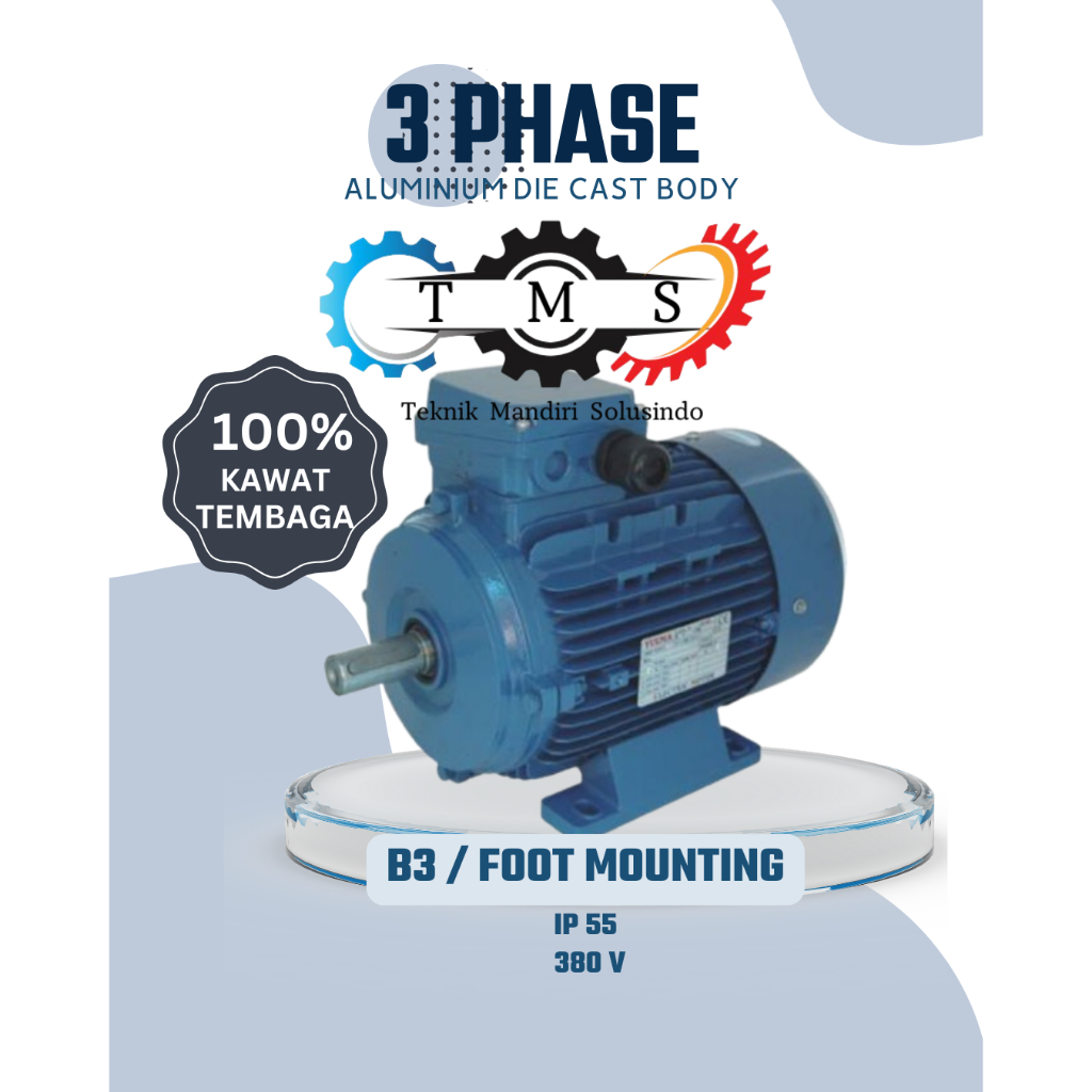 Dinamo 2  HP 3Phase 2800Rpm - 1400Rpm Elektro Motor 1,5 KW  2pole - 4pole