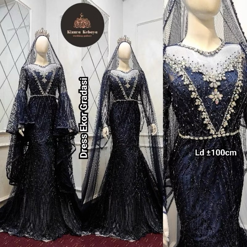 Kebaya Dress Pengantin Wedding Dress  Mewah / Duyung Standar Jumbo