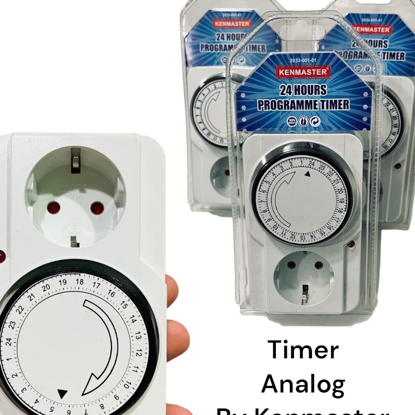 Terbatas Timer Analog Stop Timer Listrik Pengatur Waktu On Off Kenmaster 24 Jam