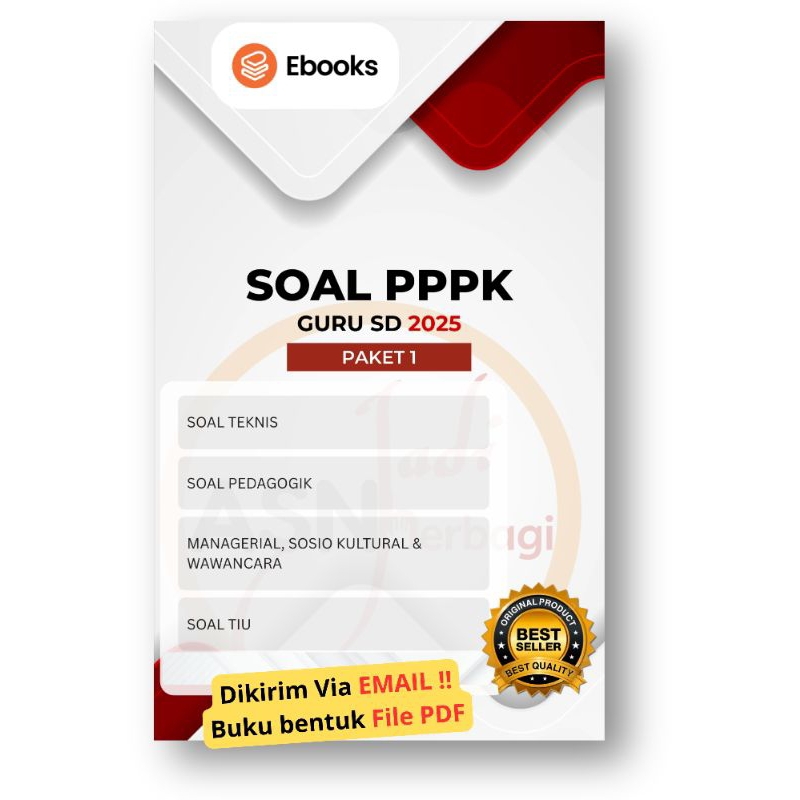 Buku soal pppk guru sd atau pgsd 2025 paket 1