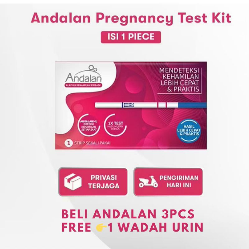 PRIVASI AMAN Andalan Test pack strip - Andalan tespack Kehamilan - Tespek Andalan - Tespek murah And