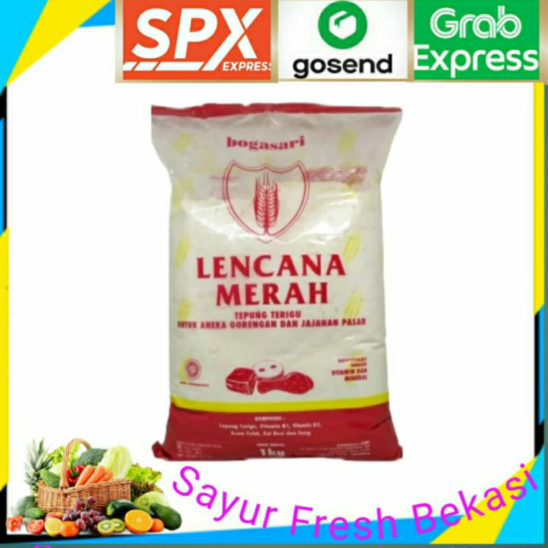 

Tepung Terigu Lencana Merah 1kg.