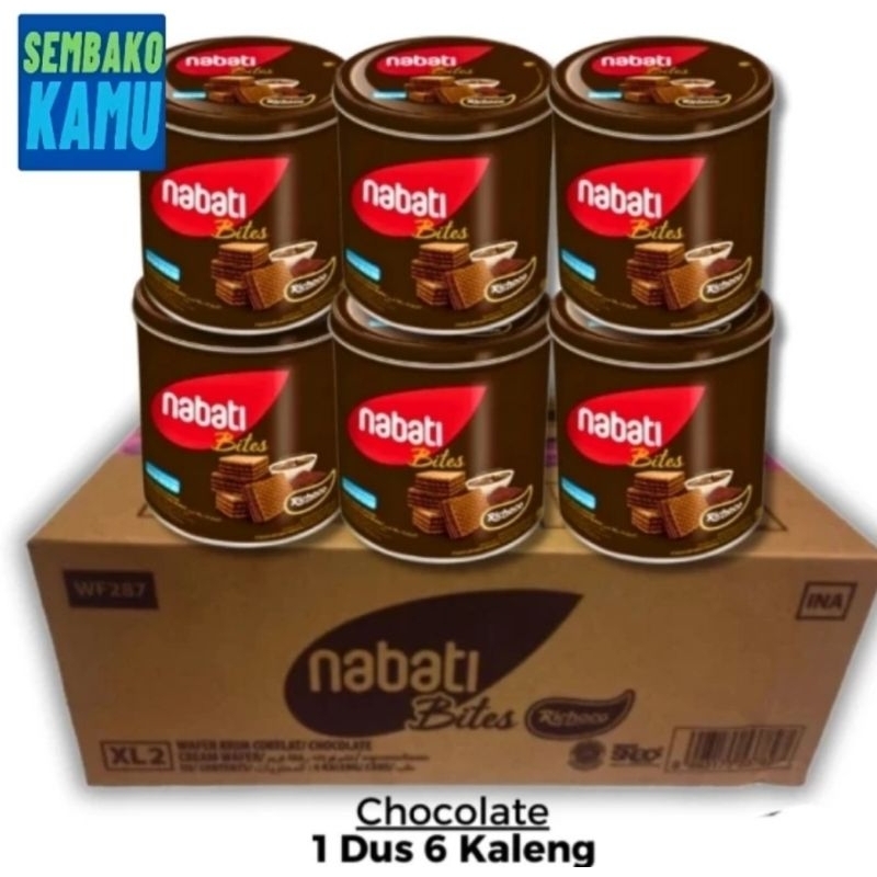 

Nabati Bites Richoco Wafer Coklat 240 gr Kaleng - 1 Dus Isi 6 pcs