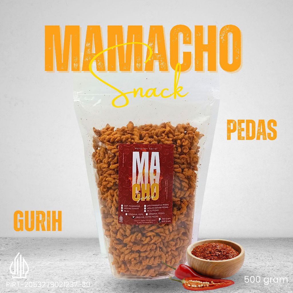 

MAKARONI SPIRAL PEDAS CEMILAN MAKRONI PEDAS GURIH 500 GRAM