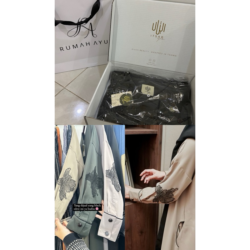 itsar syari najran dress size m black olive