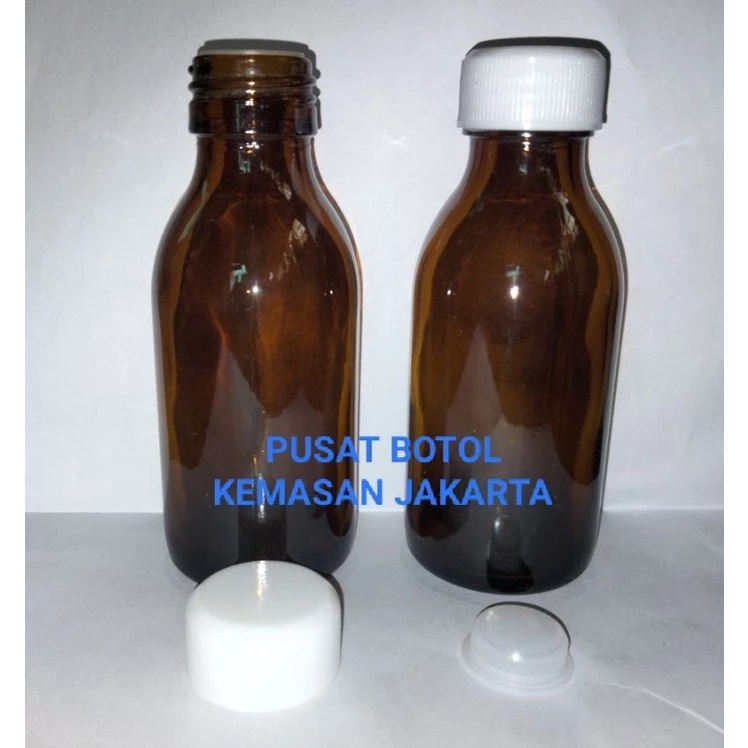 BOTOL KACA COKLAT 100ML BODE BOTOL OBAT BOTOL MINYAK BOTOL FARMASI LAB
