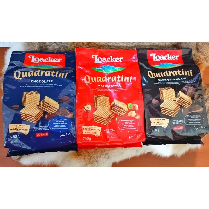 

LOACKER WAFER 250 GRAM LOACKER QUADRATINI WAFER LOACKER 250 GRAM NAPOLIRANER LOACKER DARK CHOCOLATE LOACKER CHOCOLATE WAFER