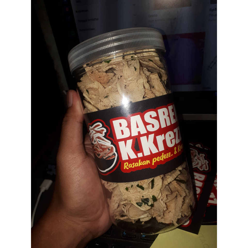

Basreng koin pipih K.krezz Toples 1000ml