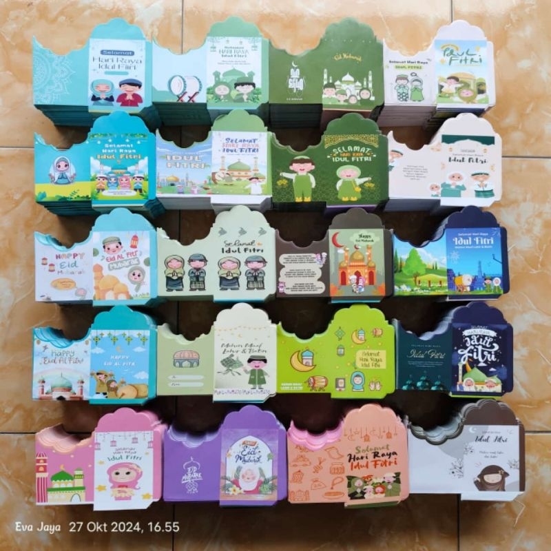 

[ 1000 lembar ] amplop lebaran medium muslim lucu