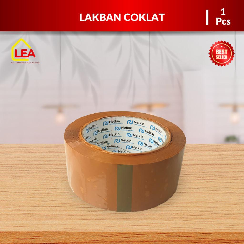 

Lakban Nelkin 1pcs Coklat I Tape TN 48mm x 100Y
