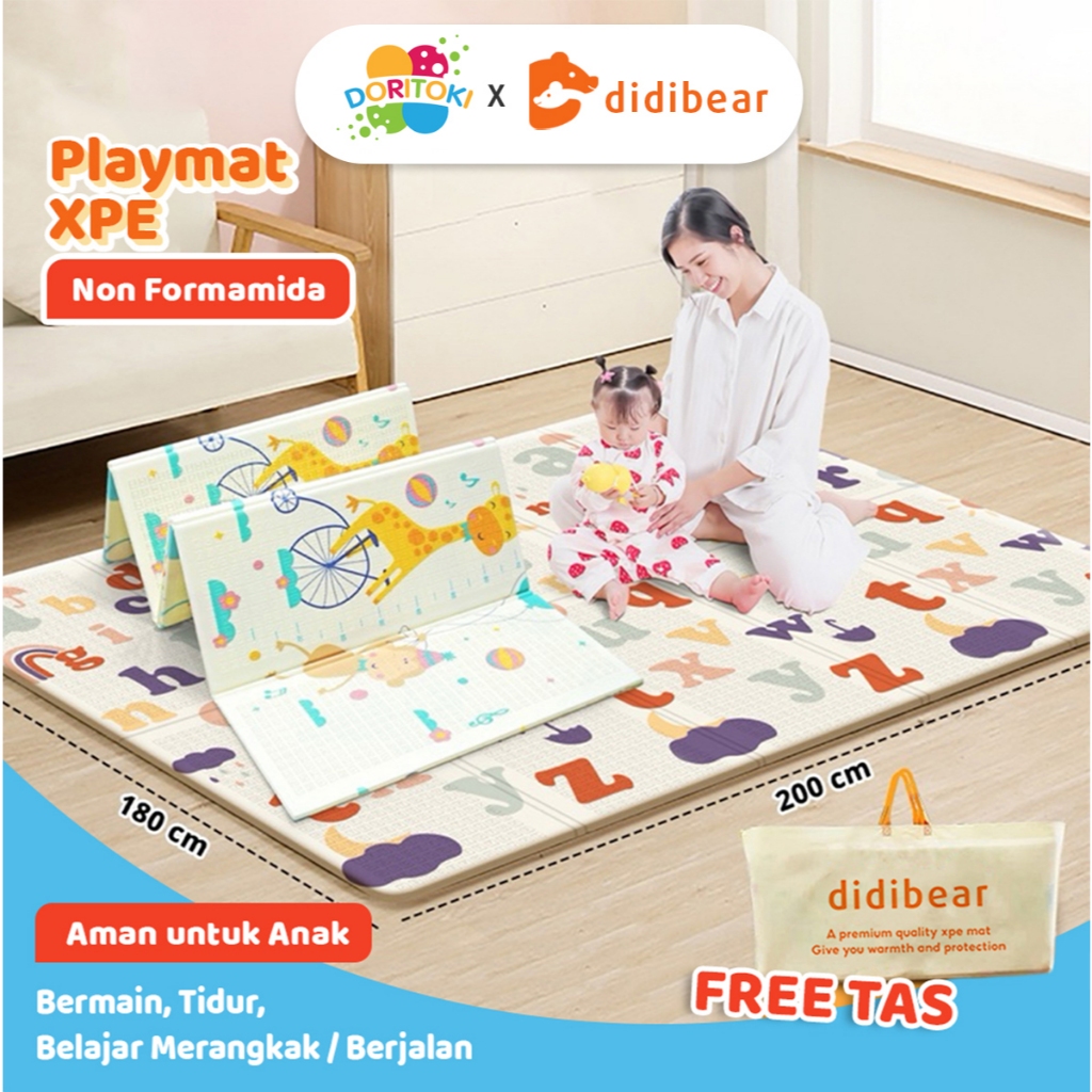 Doritoki SNI Ready Karpet Playmate Lipat Anak 180x200cm/Karpet anak/karpet main anak/karpet lantai b