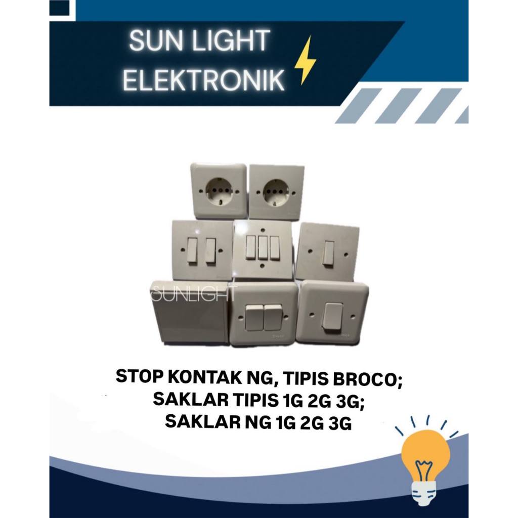 STOP KONTAK NG TIPIS BROCO SAKLAR TIPIS 1G 2G 3G SAKLAR NG 1G 2G STOP KONTAK