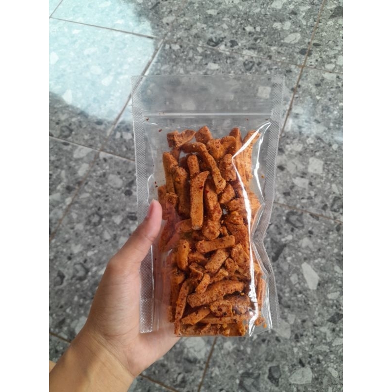 

basreng pedas daun jeruk 100 gram, krupuk seblak mix daun jeruk 50 gram