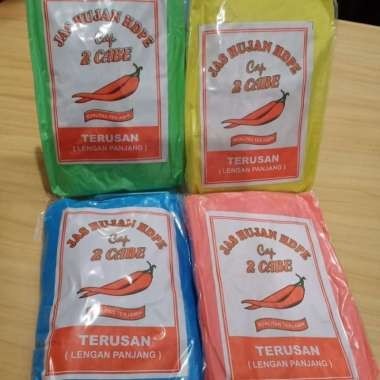 jas ujan plastik setelan, jas ujan terusan