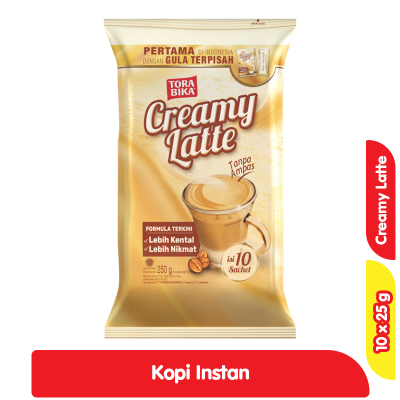 

KOPI INSTANT TORABIKA CREAMY LATTE 20gr ISI 10 SACHET