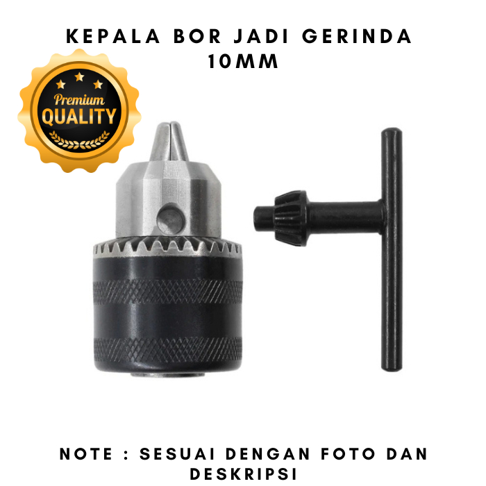 Kepala Bor Untuk Gerinda Tangan M10 x 1.5 Chuck Kepala Bor 10mm Drat Gerinda