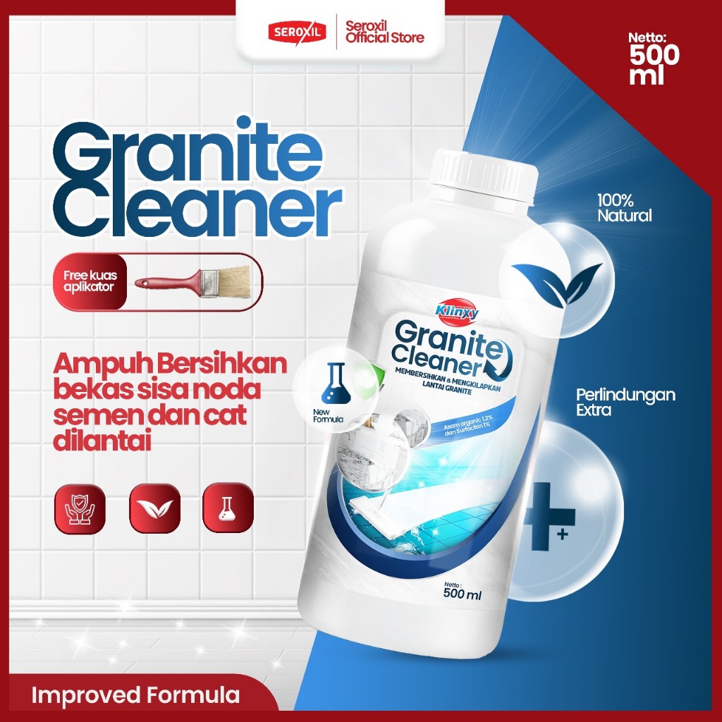 Klinxy Cairan Pembersih Noda Semen Debu Cat Bekas Renov Keramik dan Marmer Granite Granit Tile non H