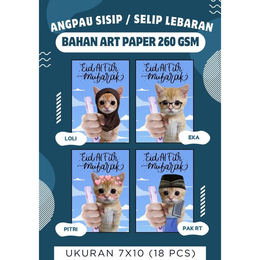 

[ISI 10] Angpau Sisip Lebaran Lucu Aesthetic Custom /Amplop Selip Unik KPOP/ Amplop Selip Kucing Lucu Hari Raya Idul Fitri 2025
