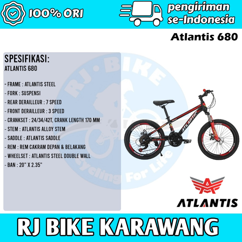 SEPEDA GUNUNG ANAK ATLANTIS 680 YL 20INCH