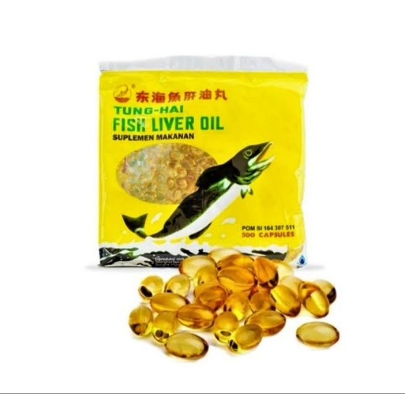MINYAK IKAN TUNG HAI Fish Liver Oil Tung-Hai 500 Capsules Tung Hay Minyak Ikan
