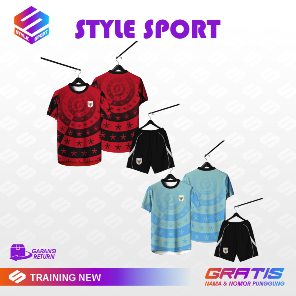 STYLE_Setelan Jersey Timnas Indonesia Training New 2025/Baju Training Timnas/Jersey Latihan Timnas I