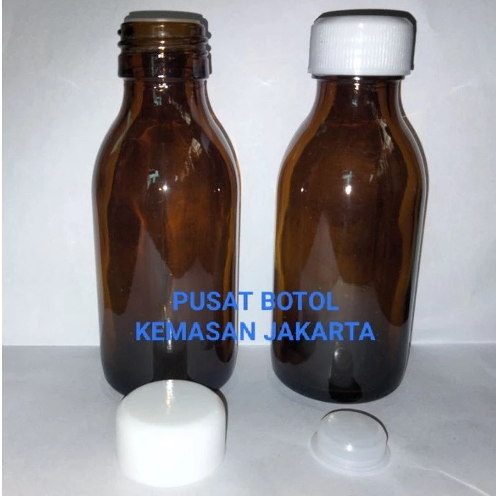 BOTOL KACA COKLAT 100ML BODE BOTOL OBAT BOTOL MINYAK BOTOL FARMASI LAB
