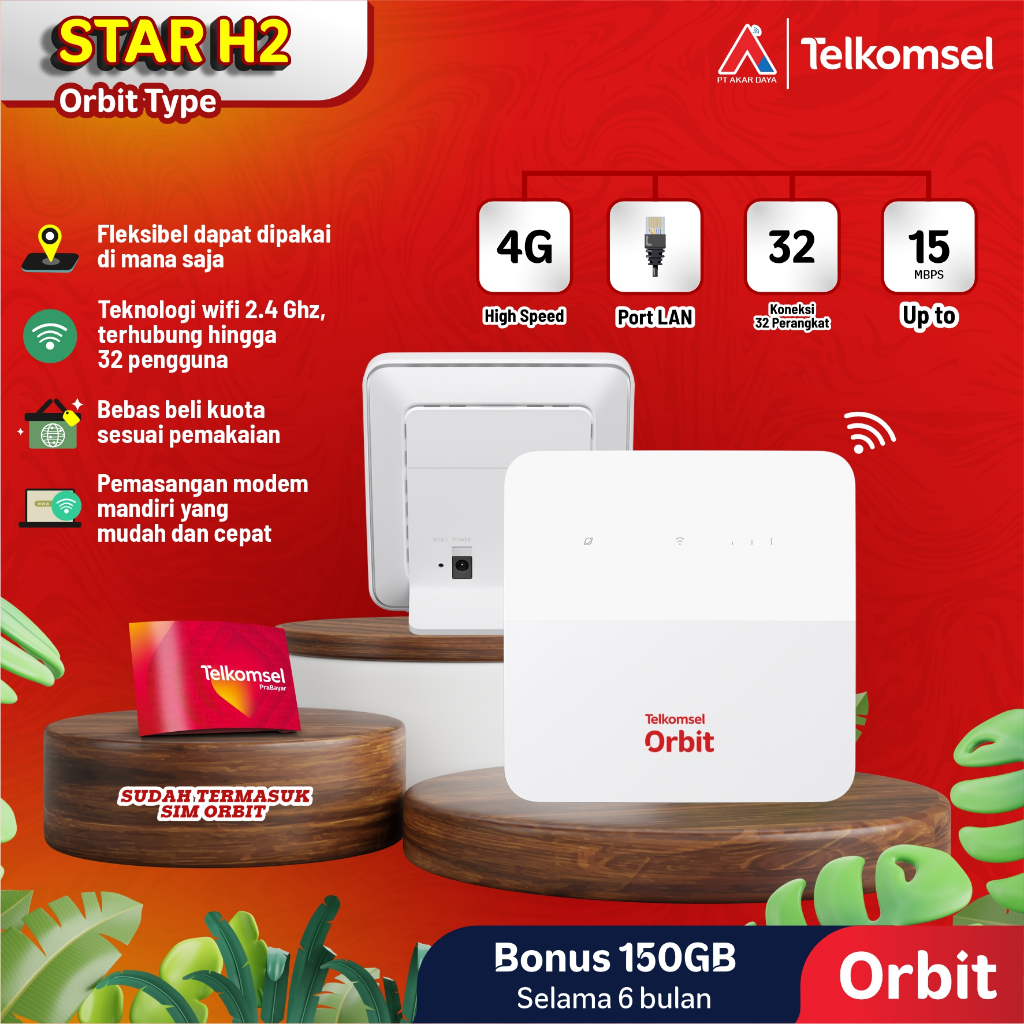 ORBIT STAR H2 - MODEM ORBIT TELKOMSEL H2