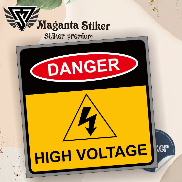 

Stiker high voltage waterproof stiker bahaya listrik