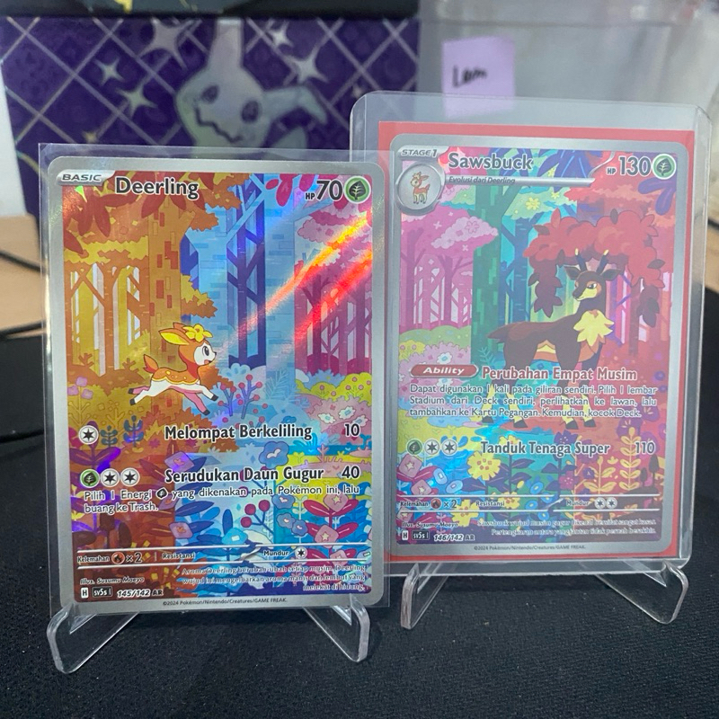 Set Evoline Deerling AR • Sawbuck AR TCG Pokemon Indonesia