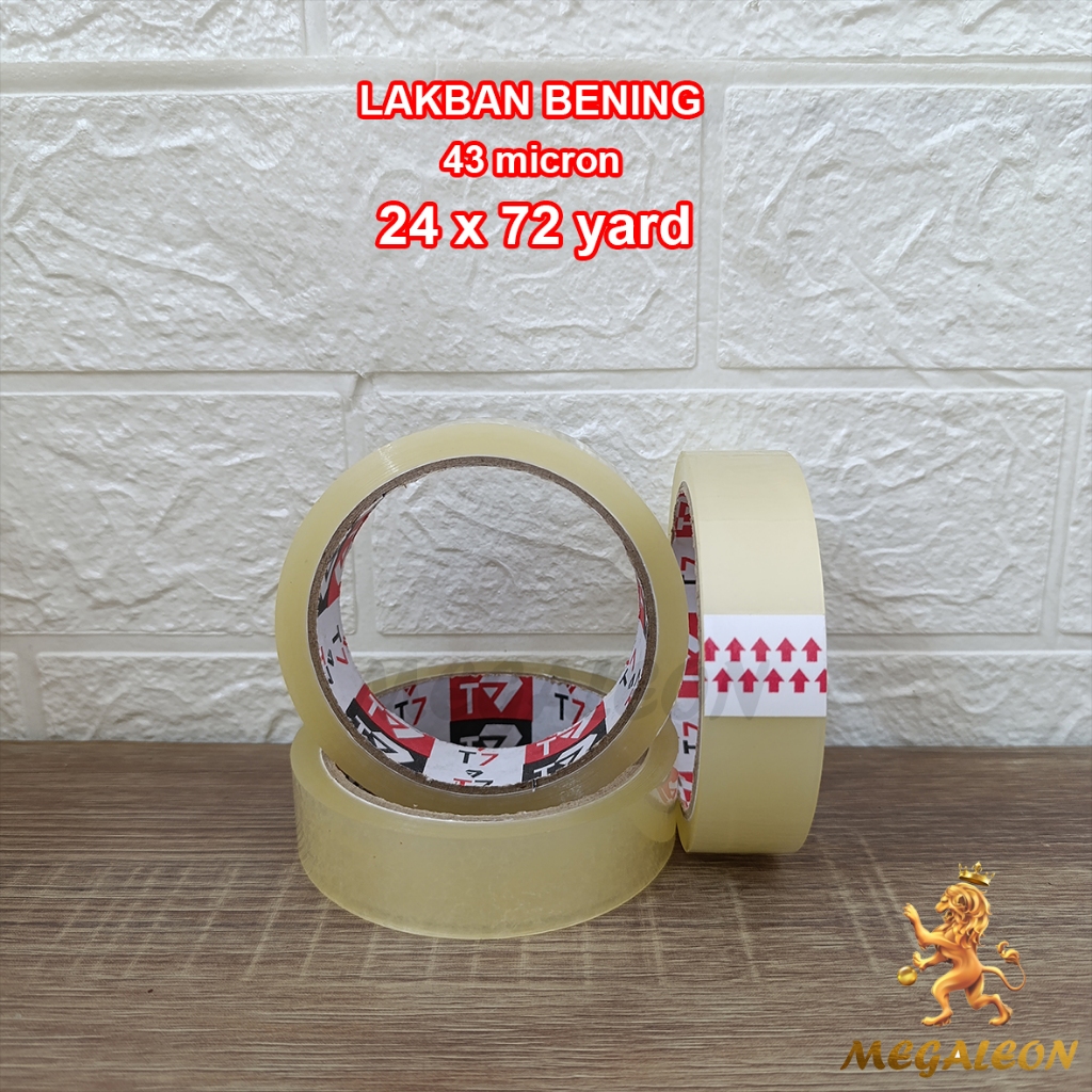 

Selotip Bening 24mm x 72 yard 43 MICRON TEBAL KUAT (1 PCS)