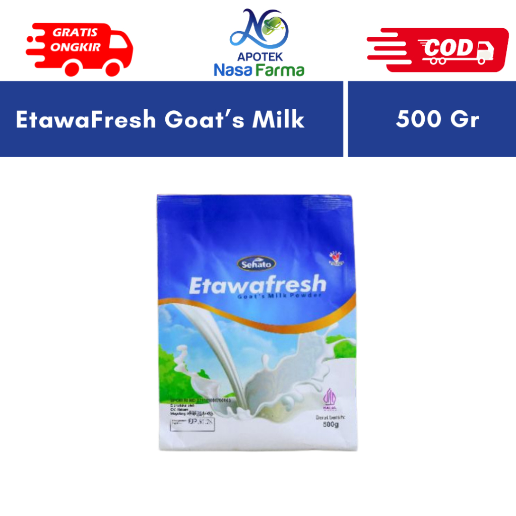 

Sehato Etawafresh Goat's Milk Powder @500gr - Etawa Fresh Vanilla Susu Kambing Premium Milk Powder Kesehatan Tulang