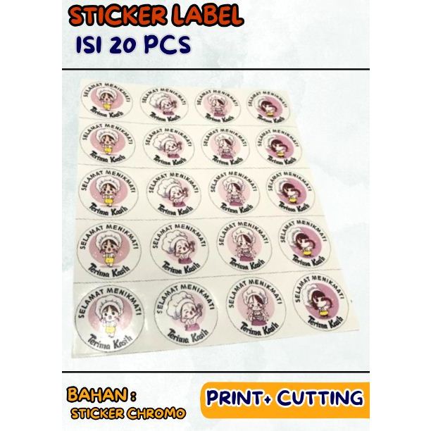 

(1 lembar isi 20 PCS) STICKER LABEL/ STICKER CUTTING/LABEL MAKANAN