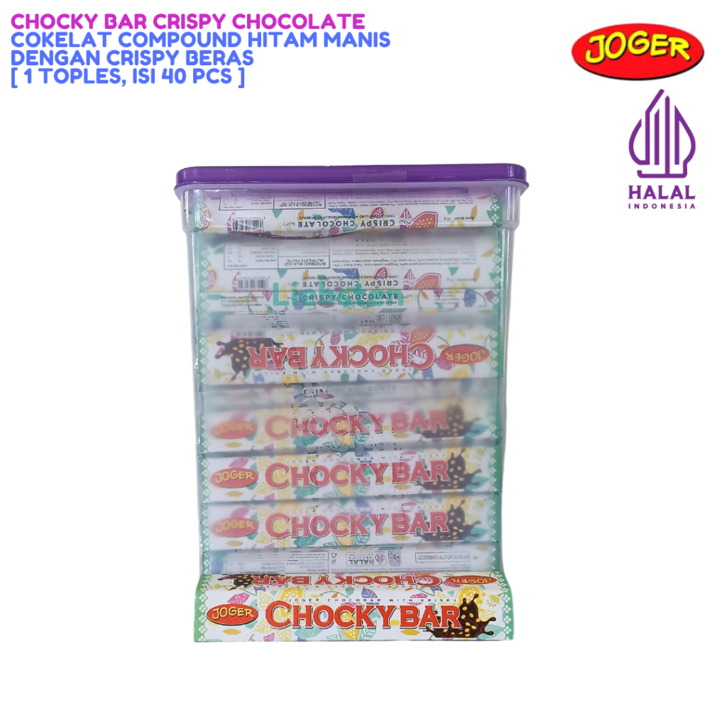 

RiDn [HALAL] Joger Choki Choky Bar Crispy Chocolate [1 Toples, Isi 40 Pcs]