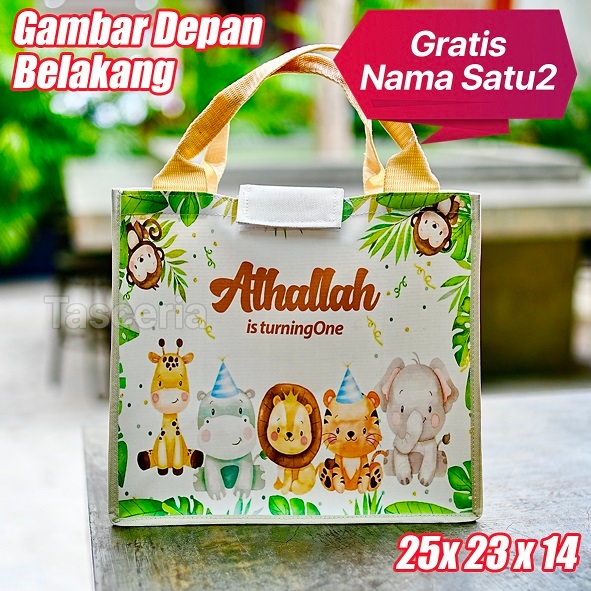 Tote Bag Ulang Tahun Anak Karakter Animal Lucu
