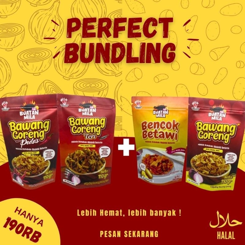 

Perfect Bundling (All In 4) Bawang Goreng Tanpa Tepung Original