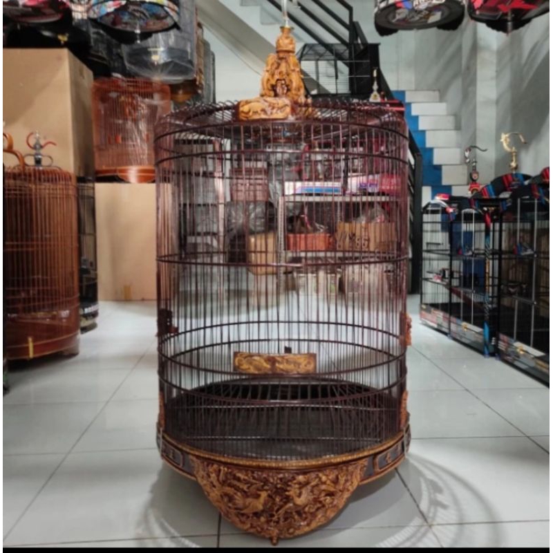 sangkar burung murai batu ukir fiber no2 terlaris