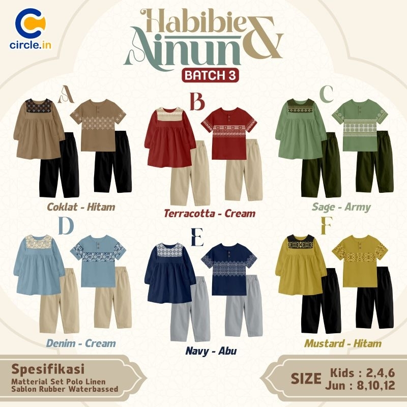 Habibie ainun setelan couple anak