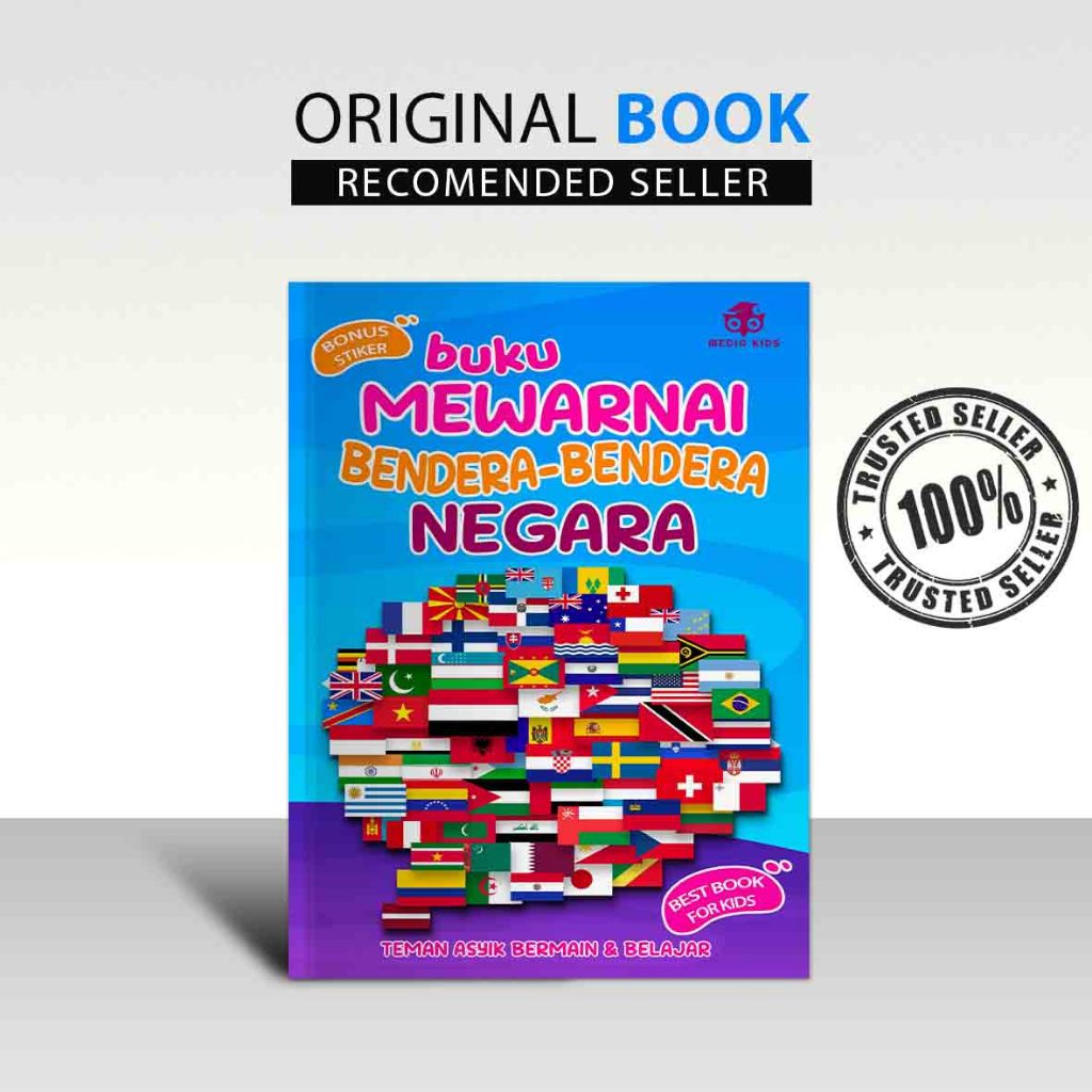 Buku Mewarnai Bendera Bendera Negara