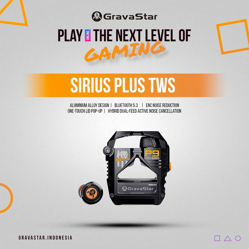 GravaStar Sirius Plus P9 ANC TWS Earbuds Matte Black