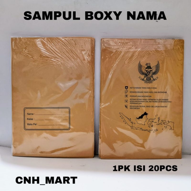 

SAMPUL BUKU COKLAT BOXY NAMA/ 1 PAK (20)LEMBAR - Isi Kurang Lebih Dari Pabrik Ori