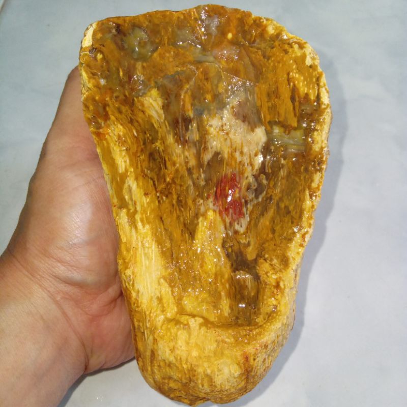 Original Batu Motif Bulu Macan Sumatera Antik