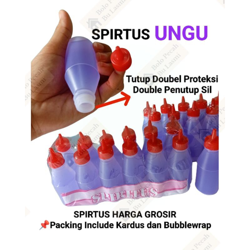 HARGA GROSIR 1 LUSIN 12 PCS SPIRTUS -/+ 80 ML / Spirtus UNGU / Spirtus Cair / Spirtus Botol / Spirtu