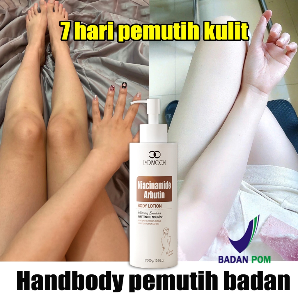 Whitening Body Lotion Pemutih Badan - Brigtening Body Serum With Niacinamide &Arbutin Pemutih Kulit 