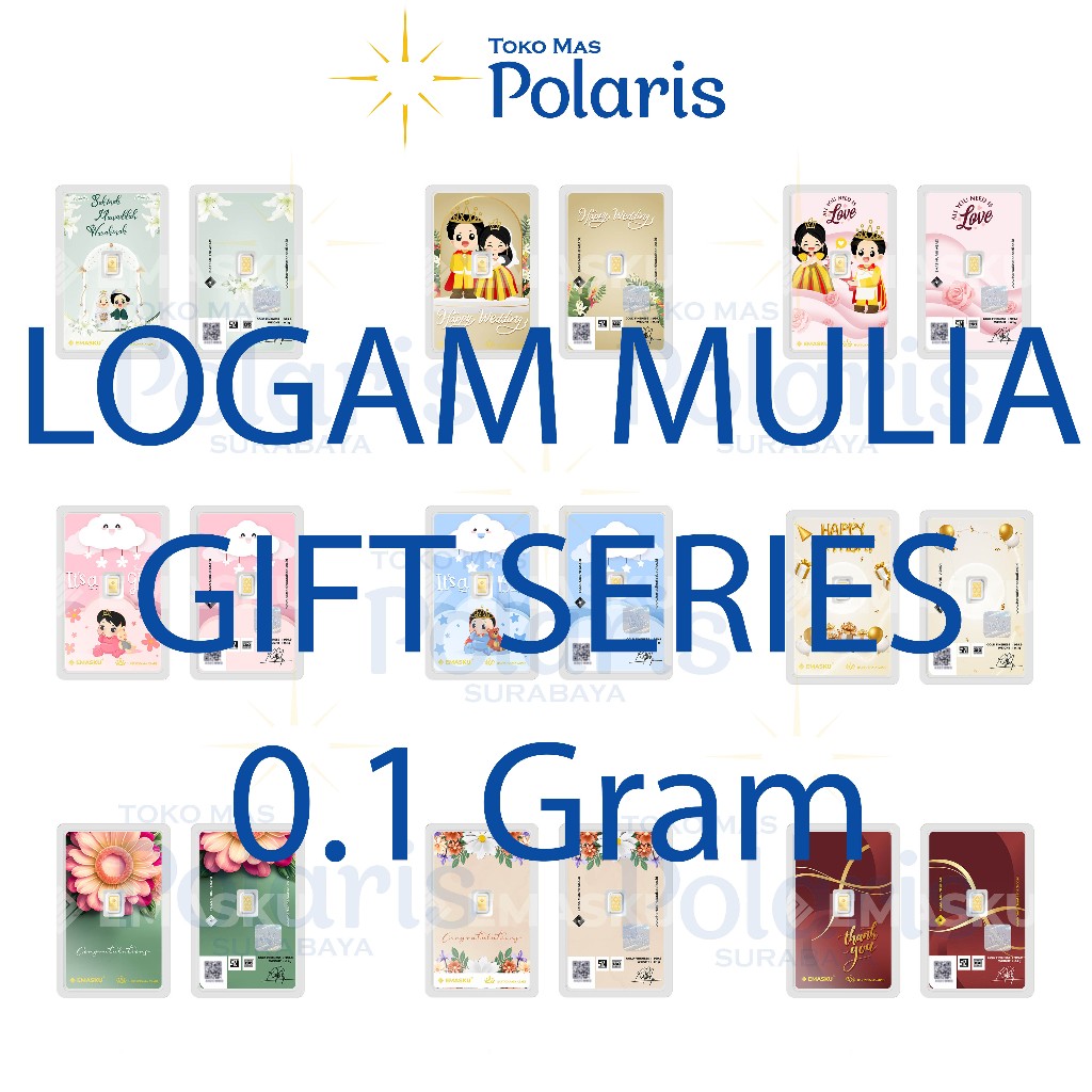 LOGAM MULIA EMASKU HARTADINATA ABADI 0.1 GRAM Gift series LM EMAS MINI MICRO GOLD 24K UBS ANTAM