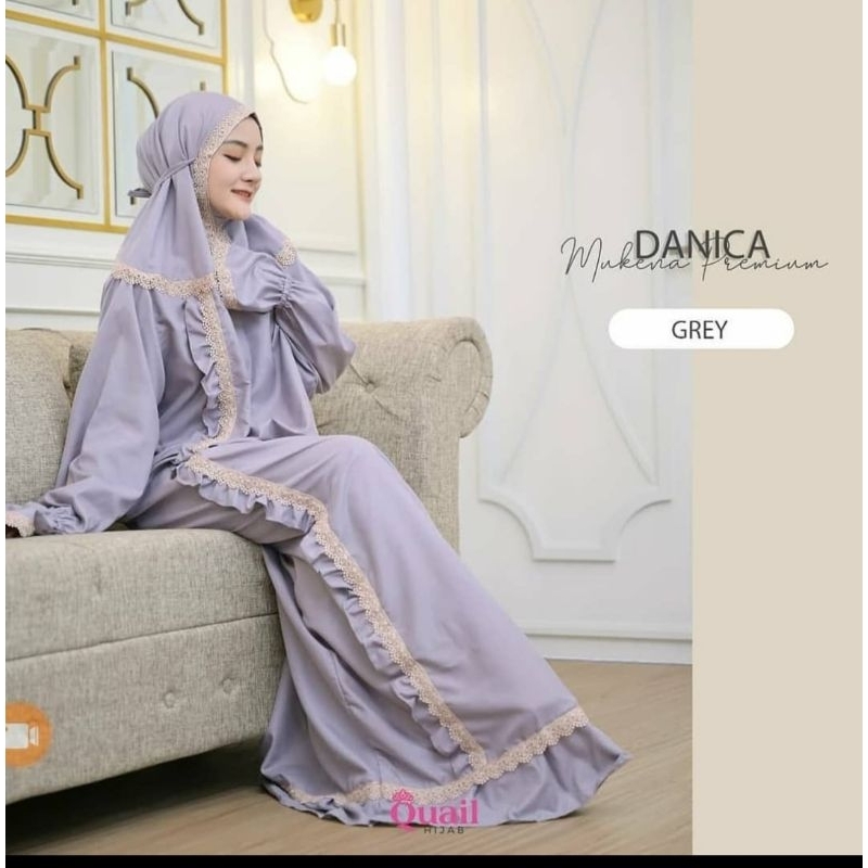 mukena travelling/katun quail/ mukena terusan