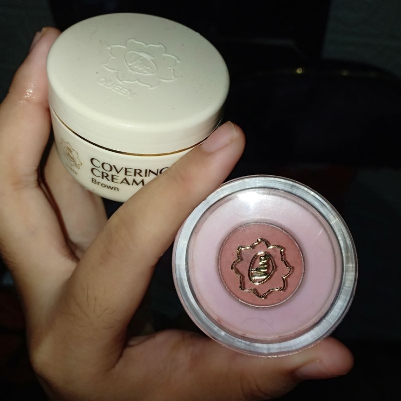 Preloved Viva Queen Covering Cream Brown dan Viva Fin Touch Blush On - 04 (Red Orange)