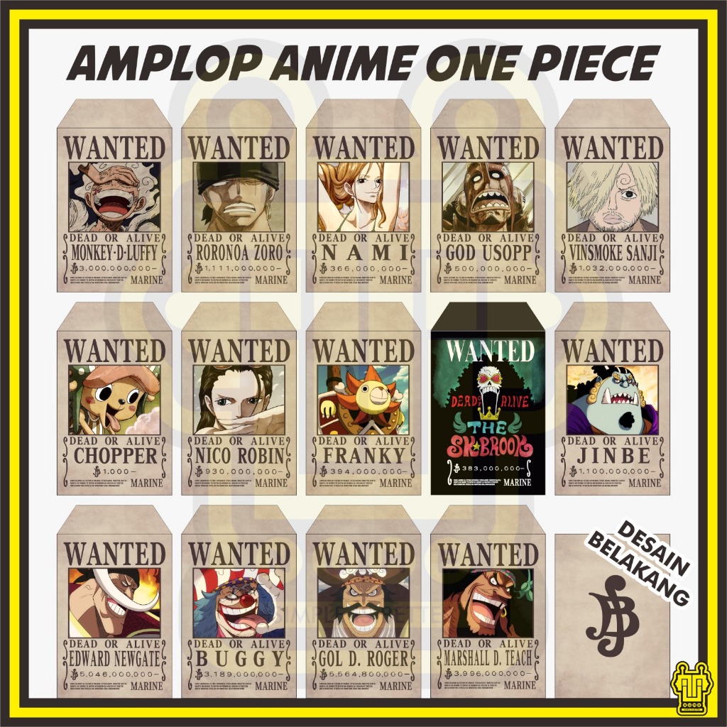

Amplop Lucu Unik Desain Anime One Piece Untuk Hari Spesial